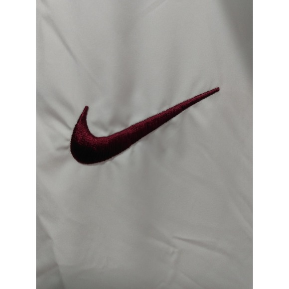 Nike 1/2 Zip White Maroon Coaches Jacket Windbreaker Men's XXL - Picture 4 of 16
